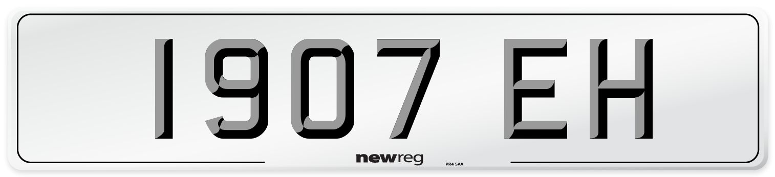 1907 EH Number Plate from New Reg